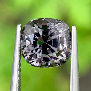 Burma No Heat Natural Grey Spinel 2.75 Ct Cushion Cut | Unheated Untreated Loose Gemstone | Rare Collectors Gem for Fine Jewelry Making