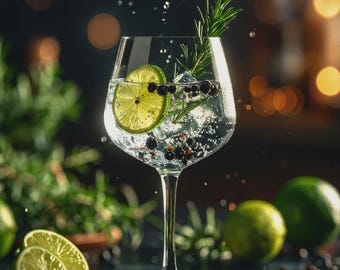 Arte de pared en vidrio templado con vaso para bebidas