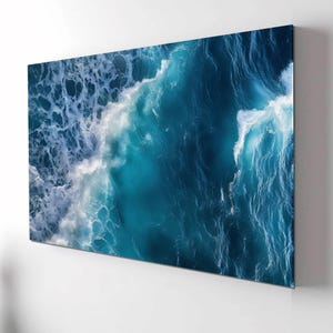 Décoration murale en verre trempé Ocean Wave - Décoration intérieure côtière