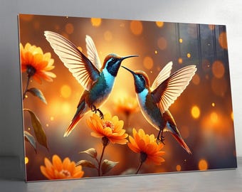 自然からインスピレーションを得たガラスウォールアート：鳥と花、28
