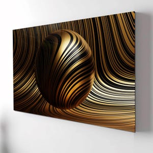 Tempered glass wall art Black Gold Abstract, Extra Large Glass Wall Art, Gold Glass Backsplash, Panoramic Wall Art-Stained Glass Panel