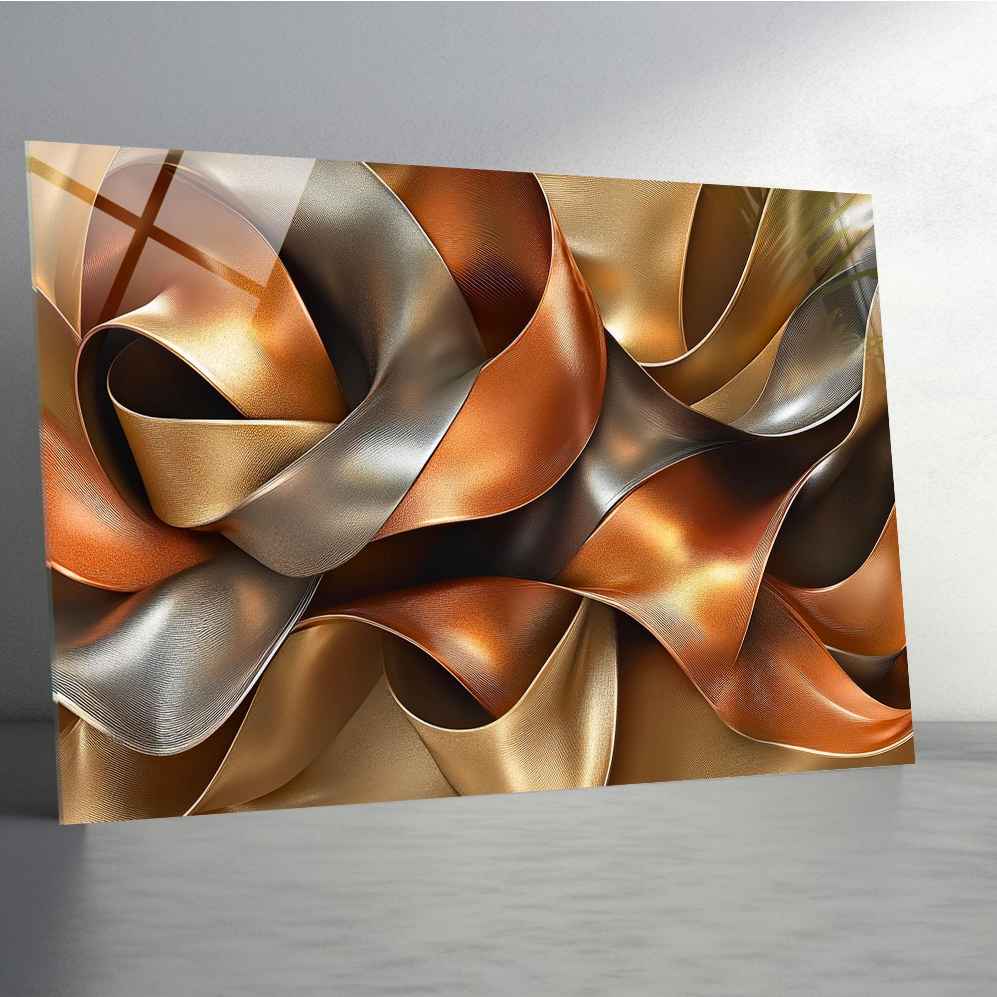Large Abstract Wall Sculpture, Brown ...