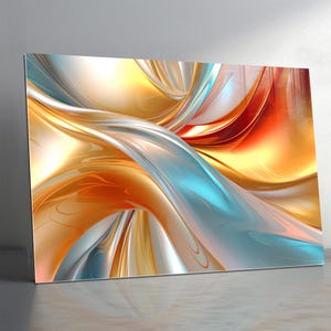 Brightly Colored Tempered glass wall art Abstract, Extra Large Glass Wall Art, Colorful Glass Backsplash, Panoramic Wall Art-Stained Glass