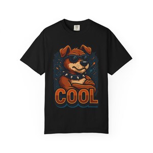 Funky Doggy Tee – Cool Cartoon Dog Graphic Shirt – Unisex Pet Lover Gift