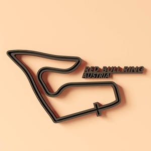 Red Bull Ring 3D Printed Wall Art: Custom Race Track Decor