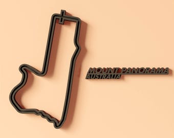 Mount Panorama 3D Printed Wall Art: Custom Race Track Decor