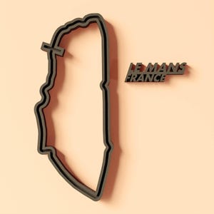 Le Mans 3D Printed Race Track Wall Art: Custom Sim Racing Decor