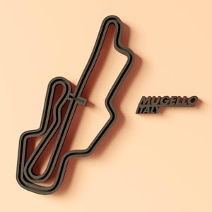 Mugello Race Track 3D Wall Art: Custom Sim Racing Decor