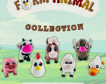 3D Printed Farm Animal Figurines: Montessori Learning Toys