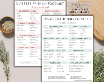 Diabetes Food List: Prediabetic & Type 1/Type 2 Diet Plan (Printable Download)