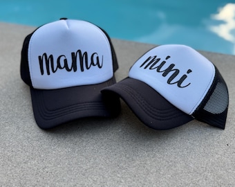 Mama & Mini Glitter Trucker-keps, specialdesignad, skumframsida
