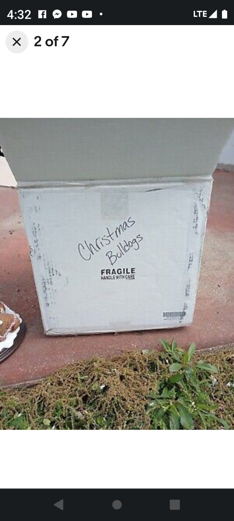 Vintage Danbury Mint the Bulldog Family Christmas Tree W/star and Box