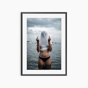 Middle Finger Poster, Photography Prints, Funky Wall Art, Funny Poster, Feminist Print, Fashion Wall Art, Museum Quality Wall Art