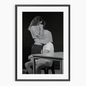 Sinnliches Paar Poster, Schwarz Weiß Wandkunst, Romantisches Paar Poster, Schwarz Weiß Fotos, Süßes Paar Momente, Museums Qualität Foto Kunstdruck