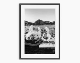 Eating Spaghetti, Photography Prints, Fashion Wall Art, Old Money, Fashion Print, Black and White Wall Art, Museum Grade Photography Poster