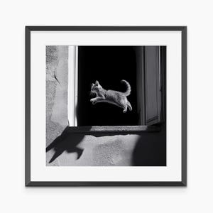Cat Print, Photography Prints, Cat Poster, Cat Wall Art, Retro Poster, Black and White Wall Art, Museum Quality Photography Poster