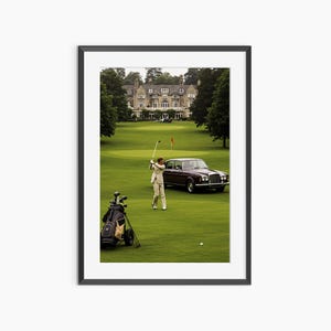 Póster de golf, impresiones fotográficas, arte mural de golf, fotografía artística, impresiones de golf, decoración de sala de estar, arte mural de calidad de museo