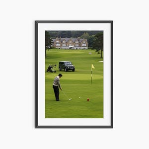 Póster de golf, impresiones fotográficas, impresiones de golf, arte mural de golf, decoración para la cueva del hombre, arte mural para la sala de estar, póster fotográfico con calidad de museo