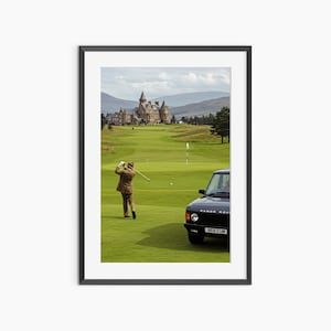 Póster de golf, impresiones fotográficas, impresiones de golf, arte mural de golf, póster de dinero antiguo, arte mural para sala de estar, póster fotográfico con calidad de museo