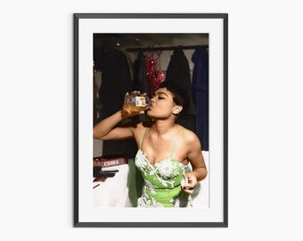 Eartha Kitt Drinking Honey, Photography Prints, Vintage Poster, Fashion Print, Retro Poster, Fashion Wall Art, Museum Quality Wall Art