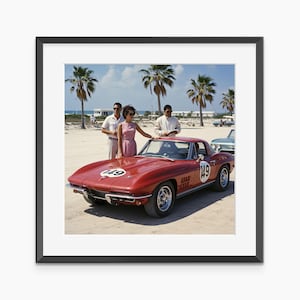 Corvette Wall Art, Photography Prints, 1964 Corvette, Retro Car Poster, Chevrolet Corvette, Vintage Poster, Museum Quality Wall Art
