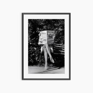 Newspaper Prints, Photography Prints, Fashion Print, Newspaper Poster, Black and White Wall Art, Museum Quality Photography Poster