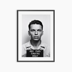 Frank Sinatra Poster, Photography Prints, Frank Sinatra, Vintage Poster, Black and White Wall Art, Museum Quality Photography Wall Art