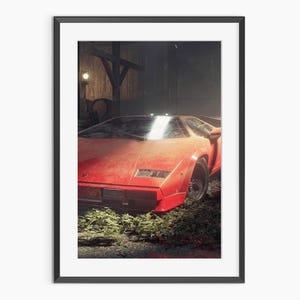 Lamborghini Countach, Photography Prints, Lamborghini Wall Art, Car Poster, Lamborghini Poster, Car Print, Museum Quality Photography Poster