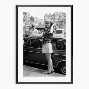 Affiche de Marianne Faithfull, photos en noir et blanc, Marianne Evelyn Gabriel Faithfull, affiche de la chanteuse anglaise, impression d'art photo de qualité musée