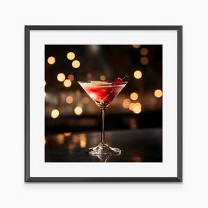 Pink Martini, Fotografie Drucke, Cocktail Poster, Bar Warenkorb Kunst, Alkohol Poster, Wandkunst Druck, Foto Poster in Museumsqualität