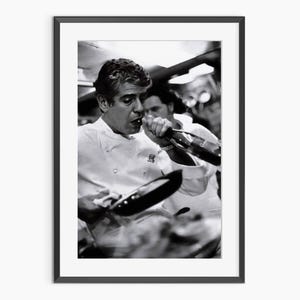 Anthony Bourdain Print, Photography Print, Chef Cooking Poster, Kitchen Wall Decor, Black and White Wall Art, Museum Quality Photo Art Print