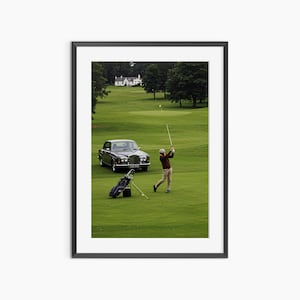 Impresiones de golf, impresiones fotográficas, póster de golf, arte mural de golf, póster de dinero antiguo, arte mural para sala de estar, póster fotográfico con calidad de museo