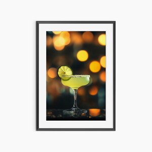 Cocktail Poster, Fotografie Drucke, Margarita, Alkohol Poster, Limoncello, ästhetisches Raumdekor, Fine Art Print, Poster in Museumsqualität