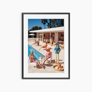 Vintage Pool Print, Photography Prints, Poolside Wall Art, Poolside Print, Trendy Wall Art, Poolside Decor, Museum Grade Wall Art