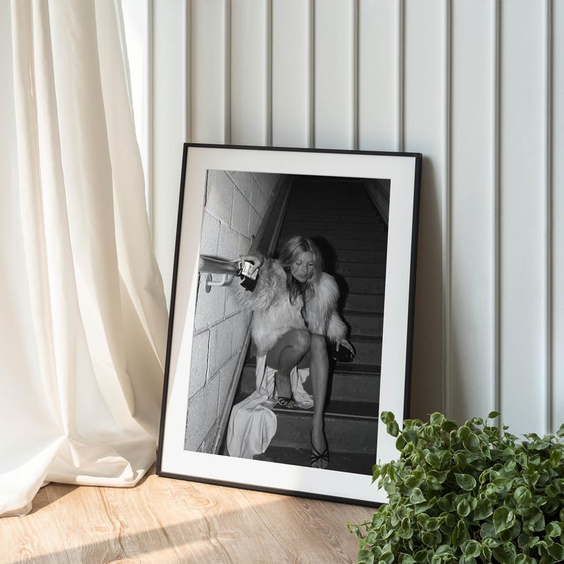Naomi Campbell et Kate Moss Print, Affiche de mode, Art mural noir et