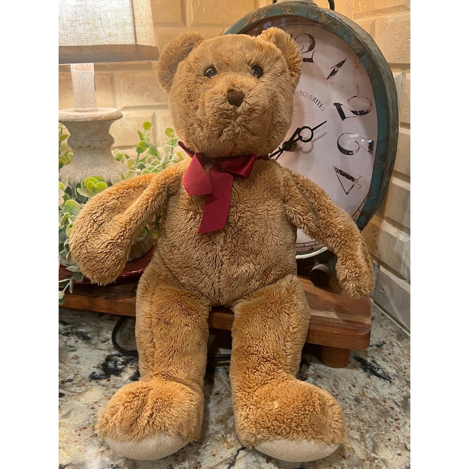Vintage Teddy Bear With Brown Ribbon - Etsy