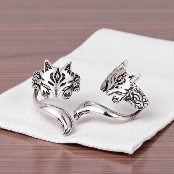 Kitsune Ear Cuff, Ear Cuff, Silver Fox Earrings, Silver Earrings, Christmas Gift, Elven Jewelry, Elvish Ear Cuff, No Piercing, Gift For Her