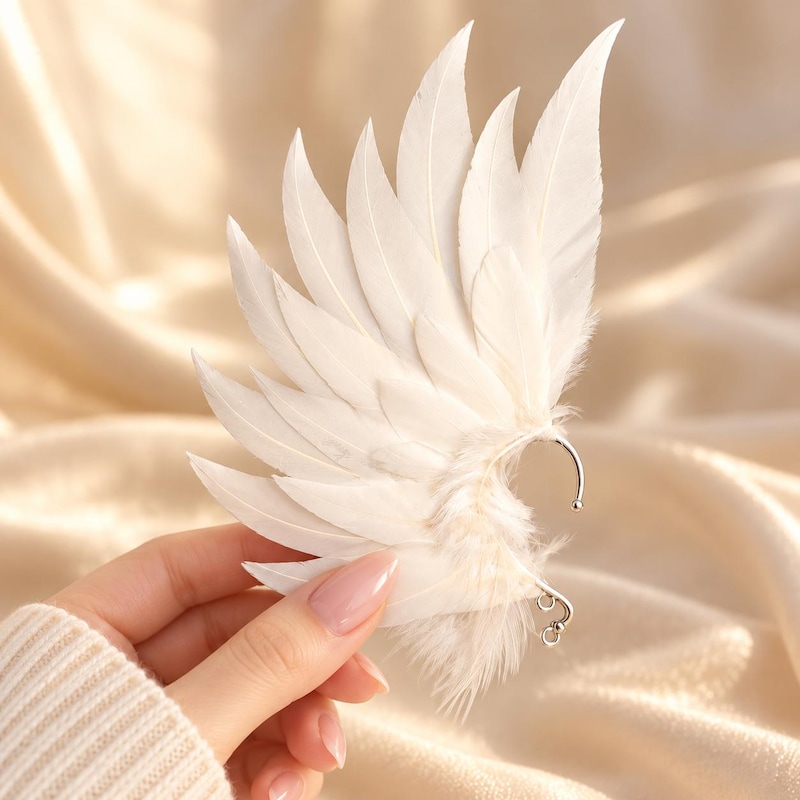 White Wing Ear Cuffs - Etsy