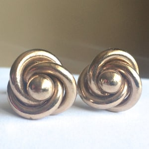Vintage 1960s Gold Tone Cuff Links