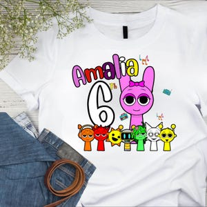Sprunki Birthday Shirt design, Disney Birthday Tee, Spinky design png, Birthday Outfit for birthday party, DIGITAL FILE PNG S35