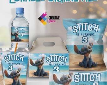 Stitch Party Pack, Editable Labels, Digital File ST03 ST03