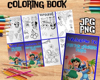 Lilo and stitch mini Coloring Book, Gift Keepsake (INSTANT DOWNLOAD) LS05 LS05