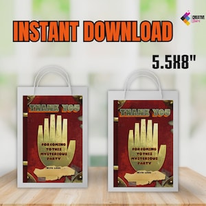 Gravity falls Gift Bag Tags, Gravity falls Treat Bags, Gravity falls Snack Bags, Gravity falls Theme Party Favor Bags INSTANT DOWNLOAD GF15