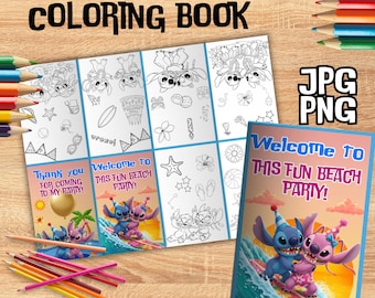 Stitch and Angel Coloring Book, Mini Version (PDF, JPG) ST03