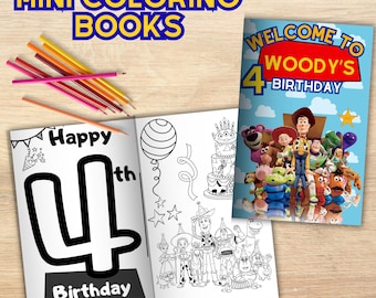 Libro da colorare modificabile di Toy Story, bomboniere (stampabile digitalmente) T22