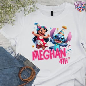 lilo and Stitch Birthday T-shirt Design, lilo and stitch Birthday Party, lilo and stitch Birthday Tee, DIGITAL FILE  LS05