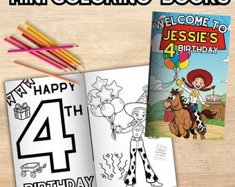 Editable Jessie Coloring Book, Toy Story Party Favor (Digital File) T22