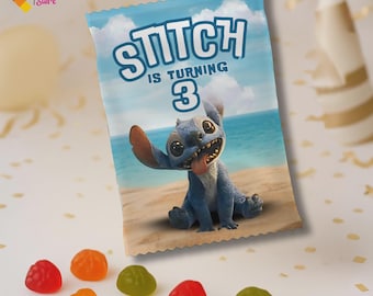 Stitch Birthday Party Pack – Snack Labels, Editable Printable (Digital Download) ST03 ST03