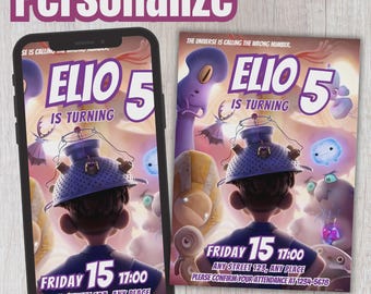 Elio Birthday Party Invitation Template, Customizable (Digital Download)