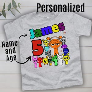 Sprunki Birthday Shirt design, Disney Birthday Tee, Oren design png, Birthday Outfit for birthday party, DIGITAL FILE PNG S35